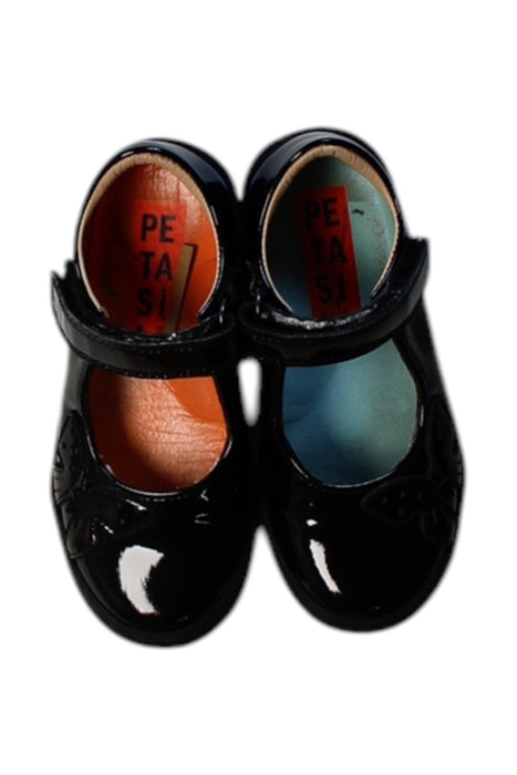 A Black Dress Shoes from Paralleibee in size 3T for girl. (Back View)