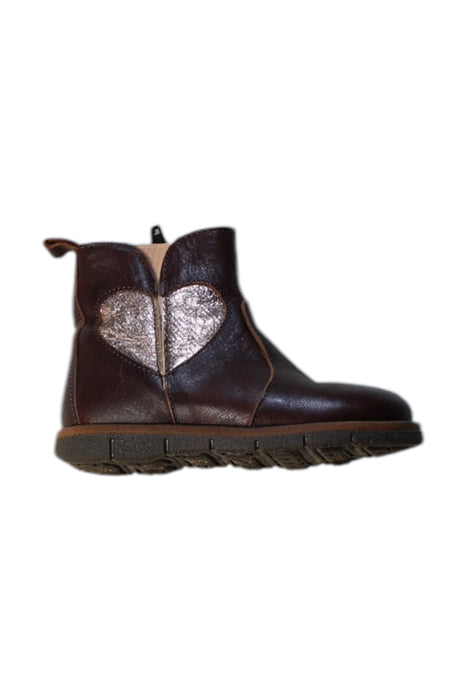 A Brown Booties from Bisgaard in size 3T for girl. (Front View)