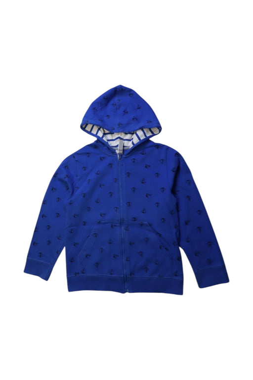 A Blue Zippered Sweatshirts from Petit Bateau in size 8Y for boy. (Front View)