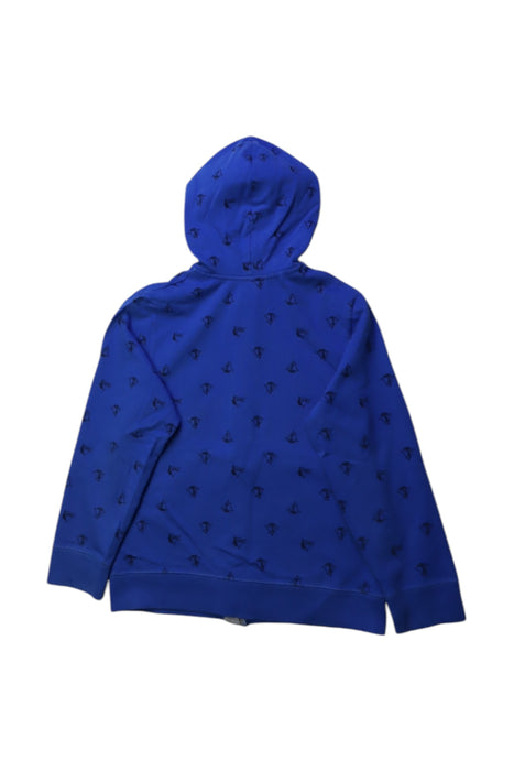 A Blue Zippered Sweatshirts from Petit Bateau in size 8Y for boy. (Back View)