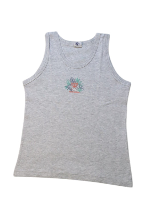 A Grey Sleeveless Tops from Petit Bateau in size 8Y for boy. (Front View)