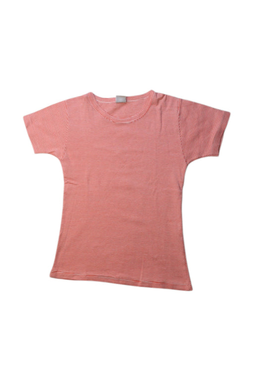 A Pink Short Sleeve T Shirts from Petit Bateau in size 8Y for girl. (Front View)