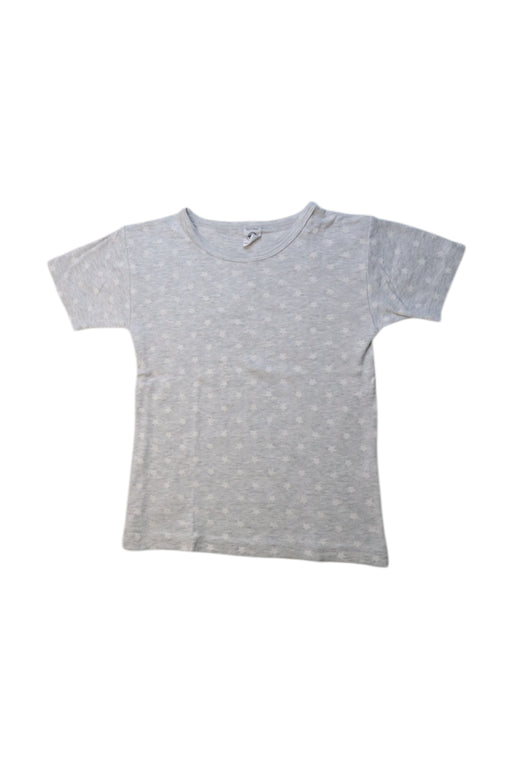 A Grey Short Sleeve T Shirts from Petit Bateau in size 8Y for girl. (Front View)