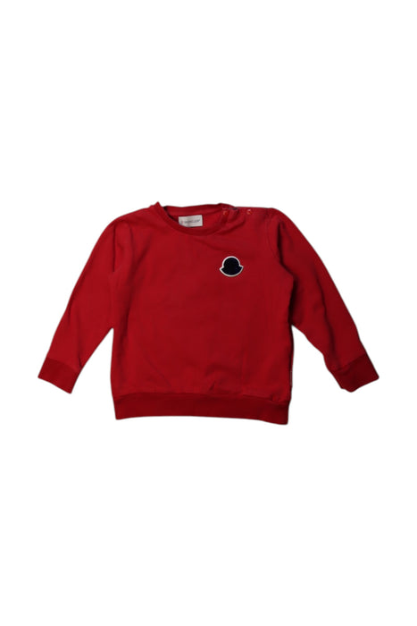 A Red Crewneck Sweatshirts from Moncler in size 3T for boy. (Front View)