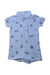 A Blue Short Sleeve Rompers from Ralph Lauren in size 6-12M for boy. (Front View)