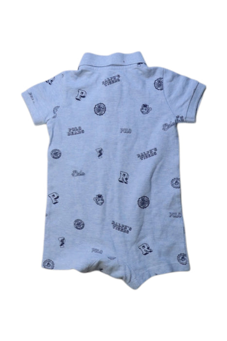 A Blue Short Sleeve Rompers from Ralph Lauren in size 6-12M for boy. (Back View)