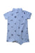A Blue Short Sleeve Rompers from Ralph Lauren in size 6-12M for boy. (Back View)