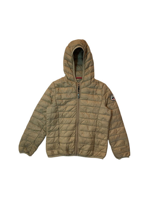 A Beige Puffer/Quilted Jackets from Jott in size 7Y for neutral. (Front View)