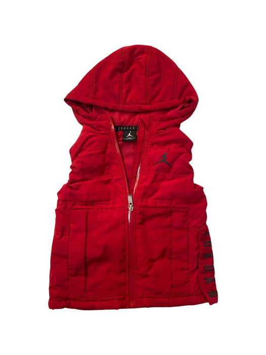A Red Outerwear Vests from Nike in size 5T for boy. (Front View)