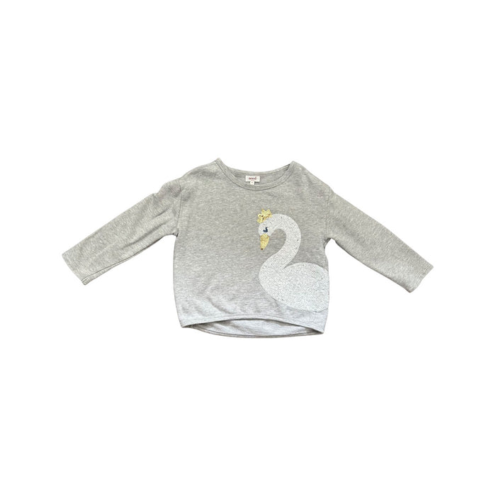 A Grey Crewneck Sweatshirts from Seed in size 6T for girl. (Front View)