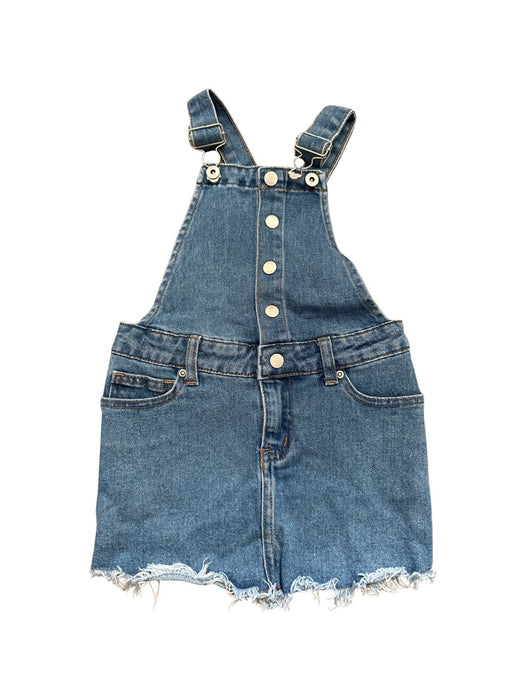 A Blue Overall Dresses from Seed in size 4T for girl. (Front View)