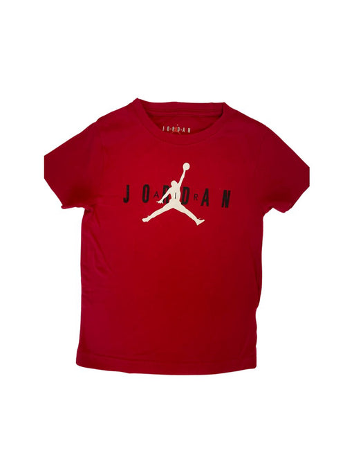 A Red Short Sleeve T Shirts from Air Jordan in size 6T for boy. (Front View)