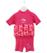 A Pink Floatsuits from Konfidence in size 12-18M for girl. (Front View)