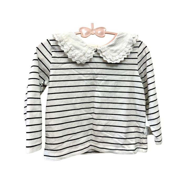 A White Long Sleeve Shirts from Balabala in size 2T for girl. (Front View)