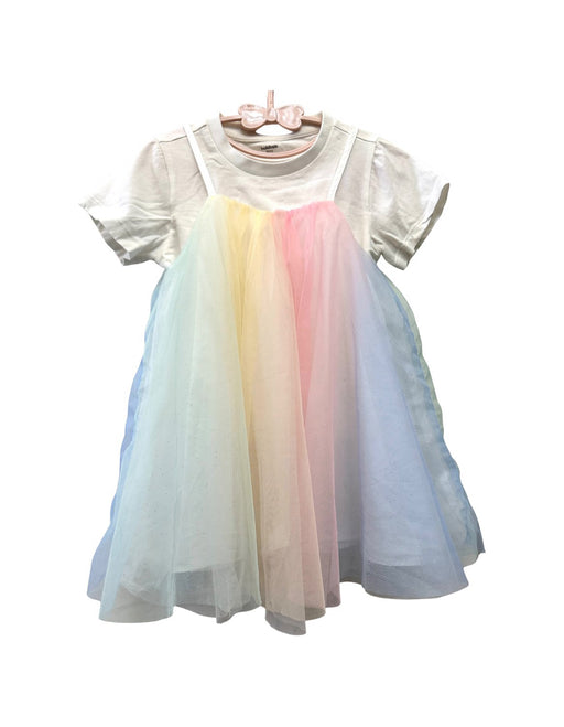 A Pink Short Sleeve Dresses from Balabala in size 2T for girl. (Front View)