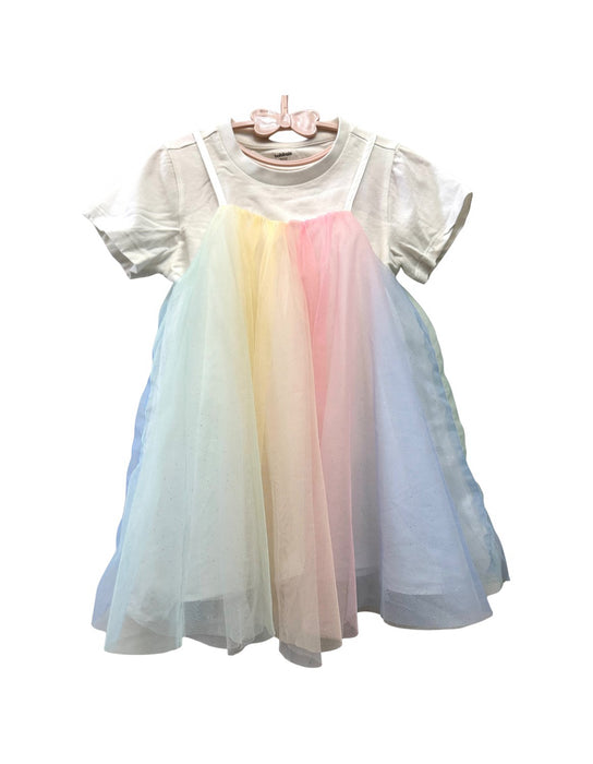 A Pink Short Sleeve Dresses from Balabala in size 2T for girl. (Front View)