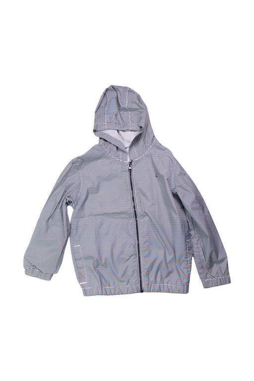 A Grey Rain Jackets from Petit Bateau in size 6T for boy. (Front View)