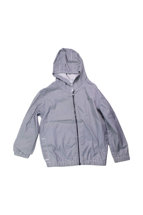 A Grey Rain Jackets from Petit Bateau in size 6T for boy. (Front View)