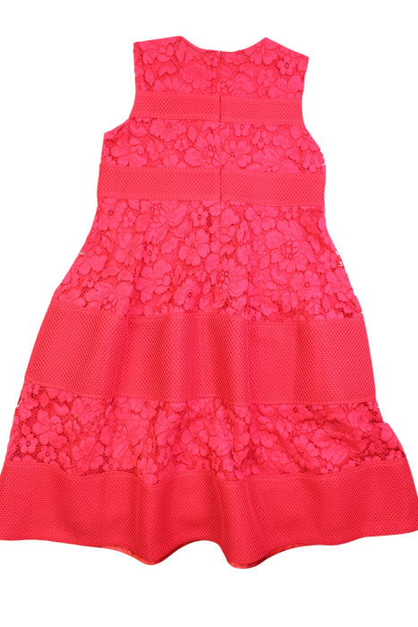 A Red Sleeveless Dresses from Carolina Herrera in size 12Y for girl. (Back View)