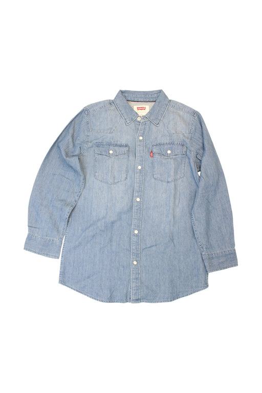 A Blue Long Sleeve Shirts from Levi's in size 12Y for boy. (Front View)
