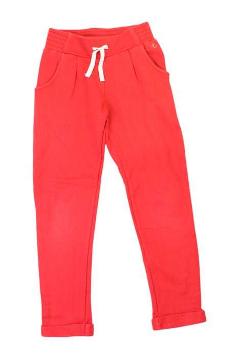 A Red Casual Pants from Petit Bateau in size 6T for girl. (Front View)