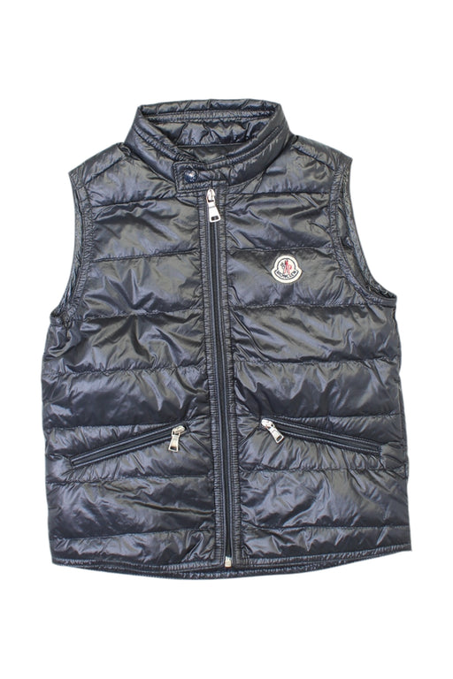 A Black Outerwear Vests from Moncler in size 3T for boy. (Front View)