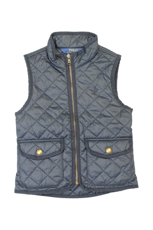 A Navy Outerwear Vests from Polo Ralph Lauren in size 3T for boy. (Front View)