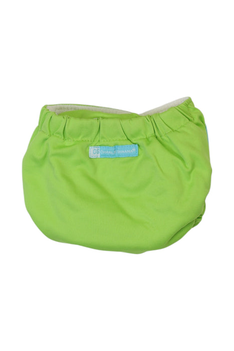 A Green Cloth Diapers from Charlie Banana in size Newborn for neutral. (Back View)