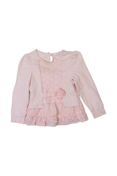 A Pink Long Sleeve Bodysuits from Nicholas & Bears in size 2T for girl. (Front View)