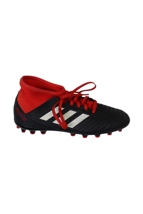 A Black Cleats/Soccer Shoes from Adidas in size 11Y for boy. (Front View)