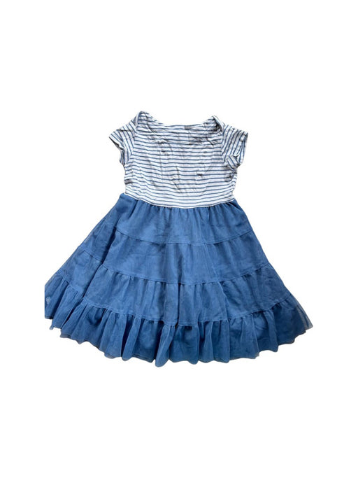 A Blue Short Sleeve Dresses from Château de Sable in size 4T for girl. (Front View)