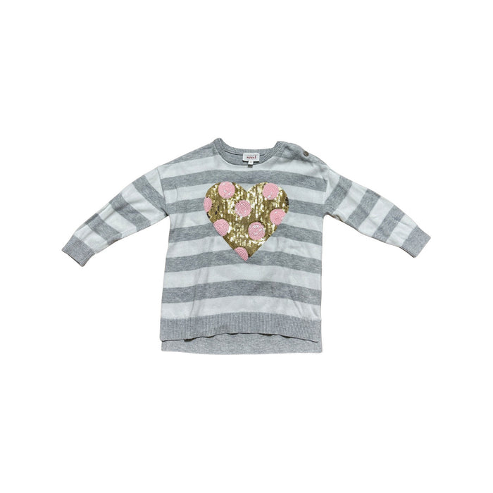 A Grey Knit Sweaters from Seed in size 2T for girl. (Front View)