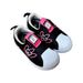 A Black Slip Ons from Adidas in size 3T for girl. (Front View)