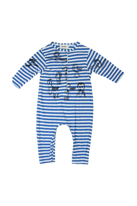 A Blue Long Sleeve Rompers from Bobo Choses in size 12-18M for boy. (Front View)