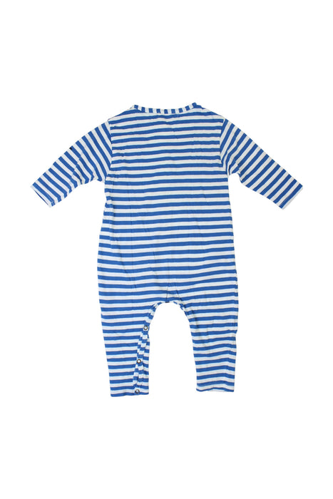 A Blue Long Sleeve Rompers from Bobo Choses in size 12-18M for boy. (Back View)