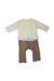 A Ivory Pants Sets from Petit Main in size 12-18M for boy. (Back View)