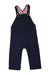 A Navy Long Overalls from Petit Bateau in size 18-24M for boy. (Front View)