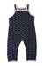A Navy Long Overalls from Petit Bateau in size 18-24M for boy. (Front View)
