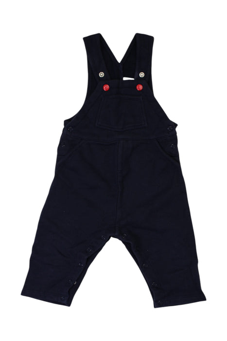 A Navy Long Overalls from Petit Bateau in size 6-12M for boy. (Front View)