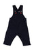 A Navy Long Overalls from Petit Bateau in size 6-12M for boy. (Front View)