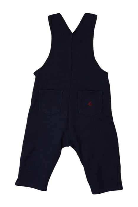 A Navy Long Overalls from Petit Bateau in size 6-12M for boy. (Back View)