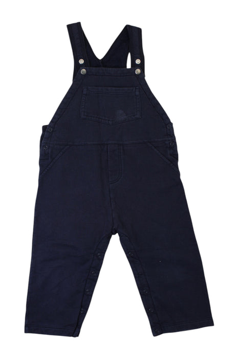 A Navy Long Overalls from Petit Bateau in size 18-24M for boy. (Front View)