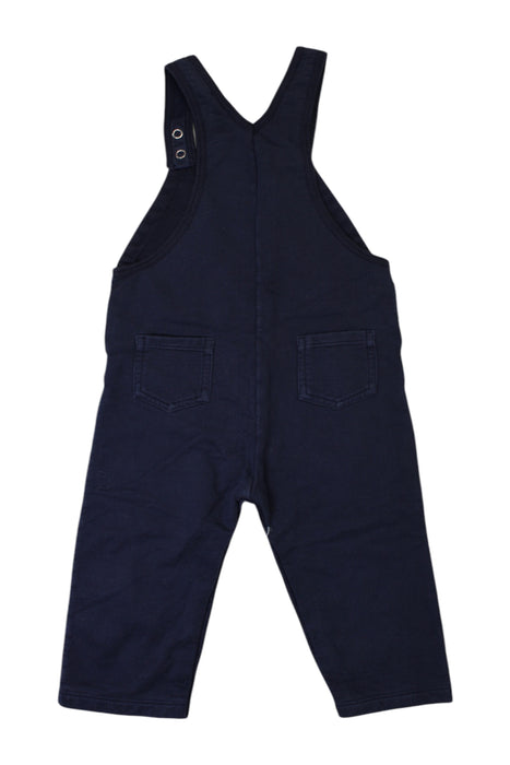 A Navy Long Overalls from Petit Bateau in size 18-24M for boy. (Back View)