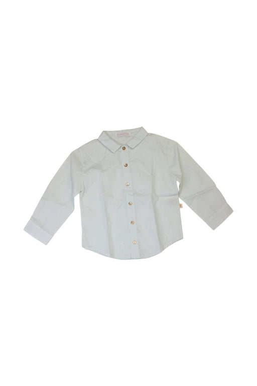 A White Long Sleeve Shirts from Les Enfantines in size 6-12M for boy. (Front View)
