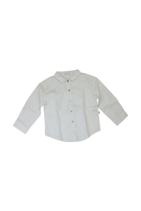 A White Long Sleeve Shirts from Les Enfantines in size 6-12M for boy. (Front View)
