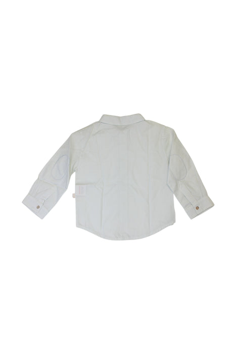 A White Long Sleeve Shirts from Les Enfantines in size 6-12M for boy. (Back View)