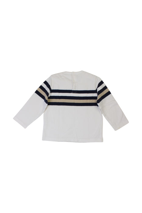 A White Long Sleeve Tops from Petit Bateau in size 12-18M for girl. (Back View)