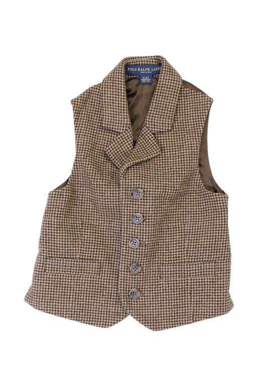 A Brown Dress Up Vests from Polo Ralph Lauren in size 2T for boy. (Front View)