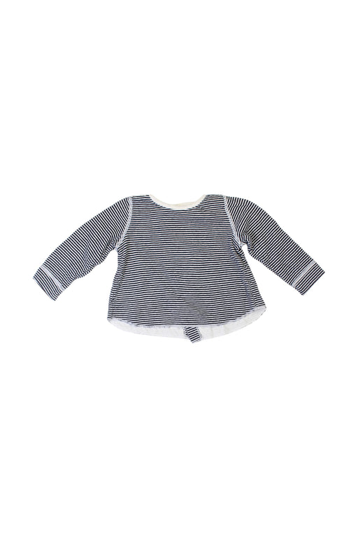 A White Long Sleeve Tops from Petit Bateau in size 6-12M for girl. (Front View)