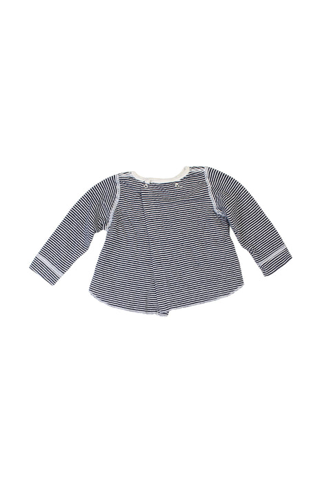 A White Long Sleeve Tops from Petit Bateau in size 6-12M for girl. (Back View)